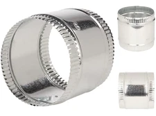 6 in. Flexible Duct and Sheet Connector Splice Collar Coupling Galvanized Steel