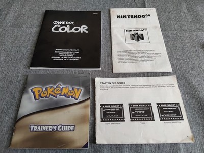   Orig. Spiele/Konsolen Anleitungen - Nintendo Game Boy / Color,Pokemon,N64,Nes 