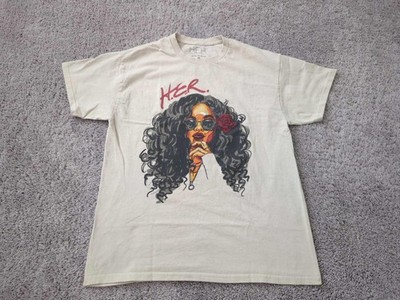 H.E.R Gabriella Wilson T Shirt Mens L Cream by Goodie Two Sleeves Musical Artist