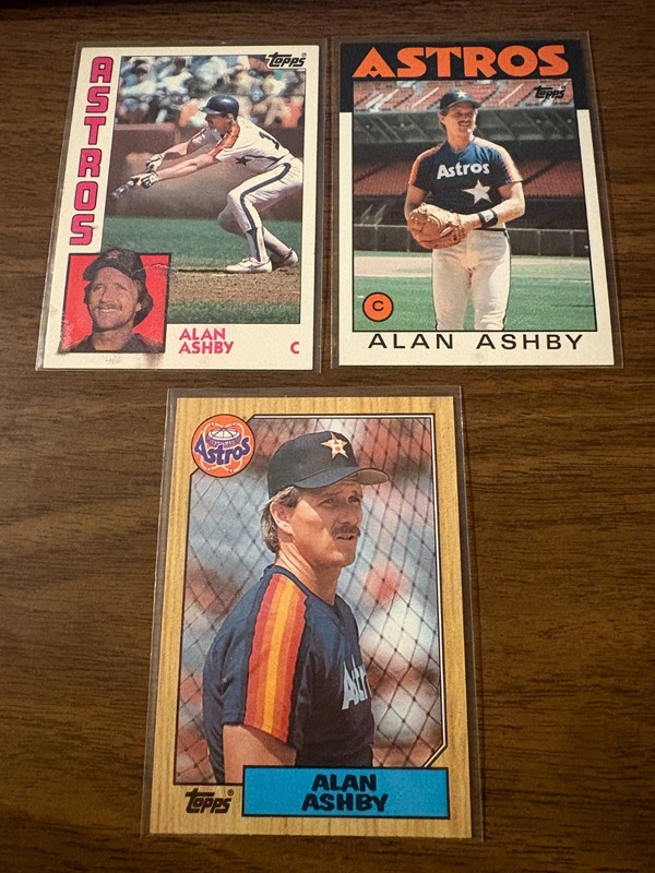 Alan Ashby 3 card lot 1984 1986 1987 Topps #217 #331 #112 Houston Astros