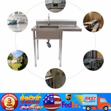 Commercial Restaurant Kitchen Sink with Faucet Free Standing Single Bowl Sink