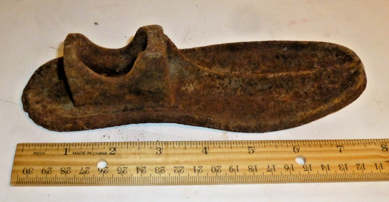 Antique Cast Iron Cobbler Shoe Form Sole Iron Shoemaker Tool 8”