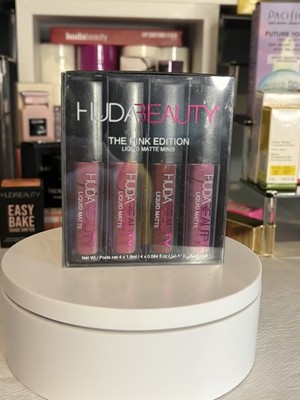HUDA BEAUTY THE PINK EDITION Mini Liquid Matte Lipstick 4er Set Fast Shipping  