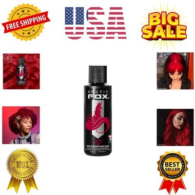 and Cruelty-Free Semi-Permanent Hair Color Dye 4 Fl Oz, WRATH