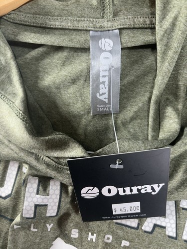 Ouray South Platte Fly Shop Lightweight Hoodie Green Graphic Long Sleeve Mens S - Picture 4 of 5