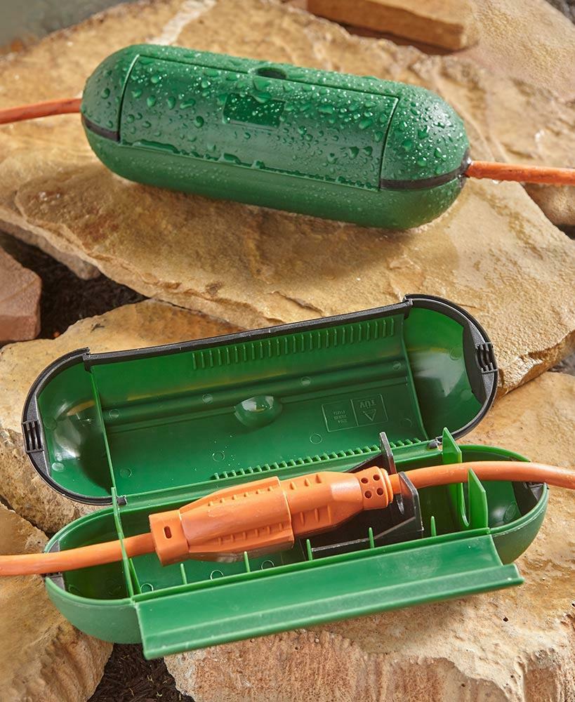 OUTDOOR EXTENSION CORD SAFETY SEALS, SET OF 2, KEEP CORDS DRY AND CONNECTED-image