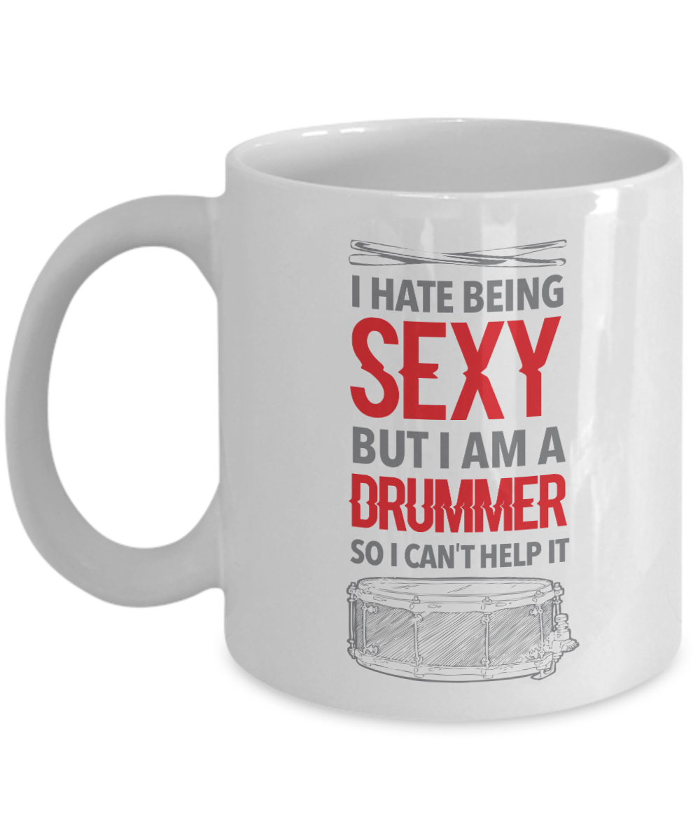 Funny Drummer Coffee & Tea Mug Cup - Cool Kitchen Décor
