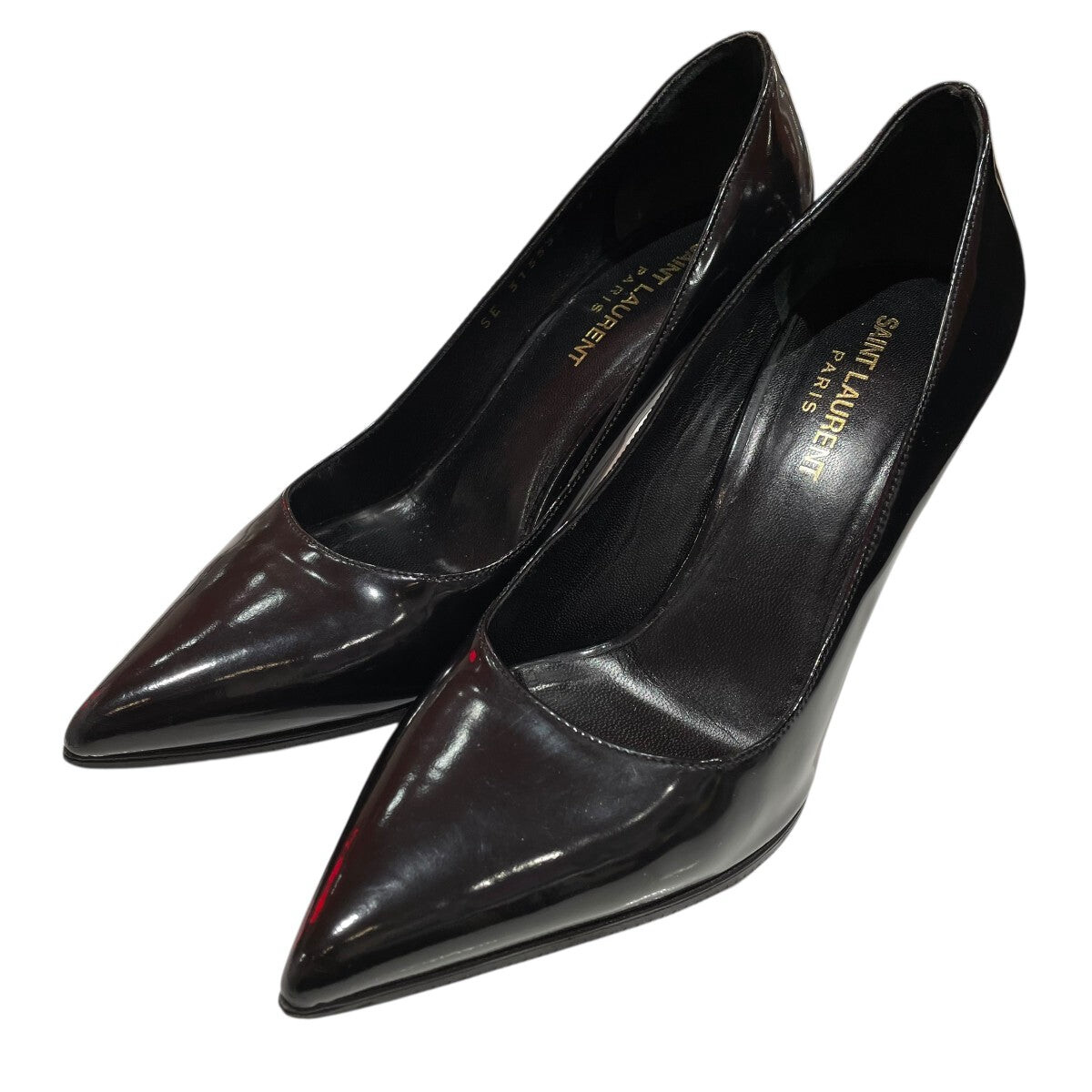 Saint Laurent decolte da donna in pelle verniciata colore nero taglia 37