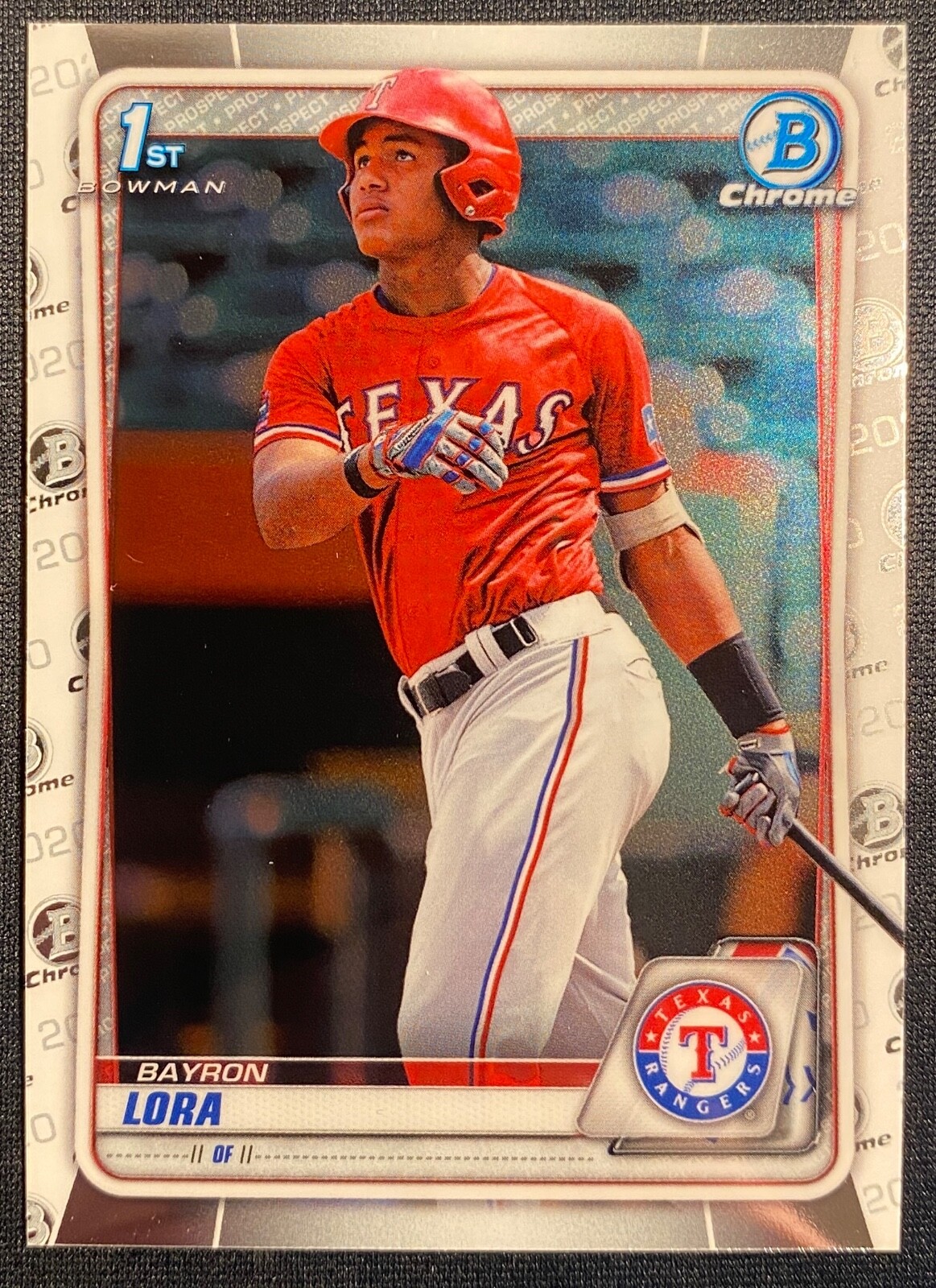 Bayron Lora 2020 Bowman Chrome RC Rookie Prospect Base TEXAS RANGERS 9