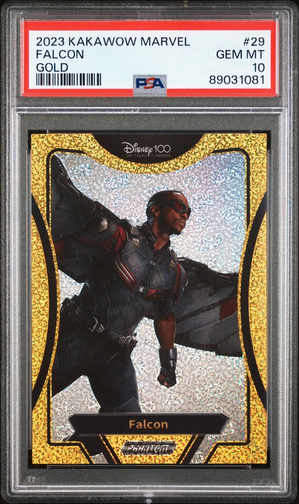 2023 KAKAWOW PHANTOM DISNEY100 MARVEL 29 FALCON GOLD PSA 10 #08/10