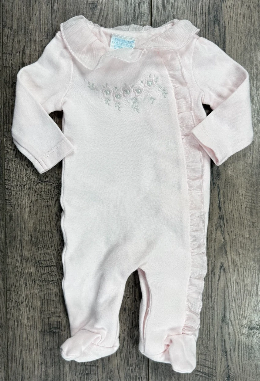 Baby Girl Clothes Edgehill Preemie Pink Lace Floral Footed Outfit