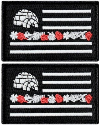 Igloo USA Flag Aloha Embroidered Morale Patch -2PC  3''X 2'' -HOOK BACKING