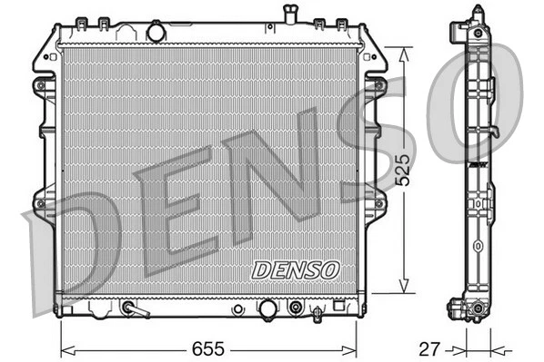 DENSO Radiador De Agua Compatible Para Toyota Hilux VII Pick-Up N1 N2 N3 TGN1 - Imagen 2 de 2