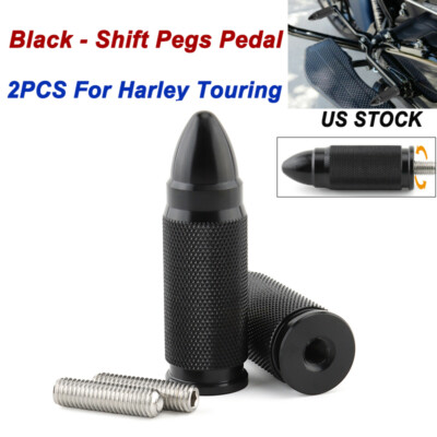 2X Heel Toe Gear Shifter Shift Pegs Pedal For Harley Touring Street Road Glide