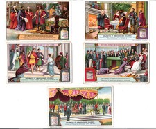 Liebig - Obrazy kupca - Seria 925 - Znani dyplomaci.- 5 zdjęć - francja