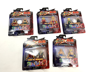 Minimates Lotof 5 Street Fighter Tekken Hugo Sagat Ken Steve Guile Sangief Mardu