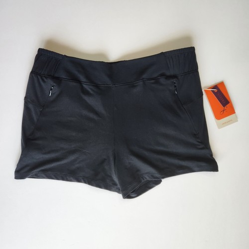 Girls Freely Jayde Athletic Shorts Size XL Black Zip Pockets Gym Running Sports - Picture 11 of 11