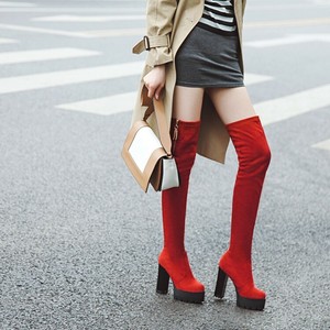 chunky thigh boots