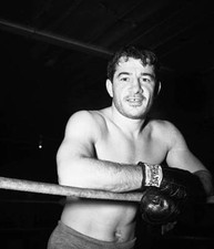 Rocky Graziano Of Flatbush Leans Onto The Ropes 1950 Movies Old Photo