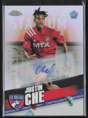 2022 Topps Chrome MLS #157 Justin Che Base Set Autographs Refractor