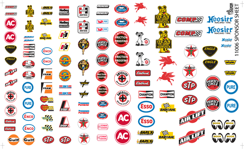 Gofer Racing Decals 11006 1/24 Decals - Sponsor Sheet | eBay