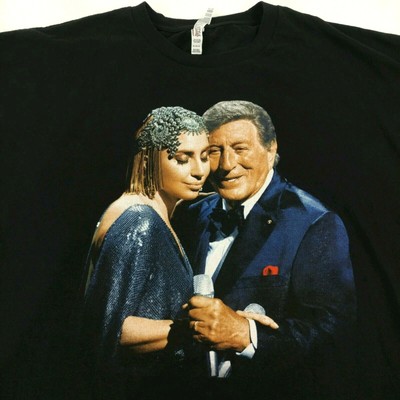 Tony Bennett Lady Gaga Cheek To Cheek Live Tour Black T Shirt