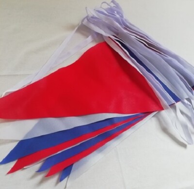 7 Meter Union Jack Flagge Wimpelkette 15 Fahnen rot blau weiß Platin Queen Jubiläum