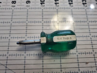 VINTAGE S-K TOOLS, #2 PHILLIPS ALLOY STUBBY SCREWDRIVER NO. 73022 - USA