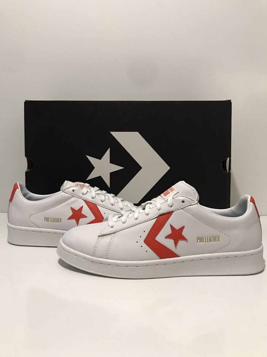 Converse Pro Leather Low Color Pop White Bright Poppy Converse Pro Leather Low Color Pop White Bright Poppy