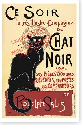Black Cat Ce Soir La Chat Noir French Caberet Theophile Steinlen