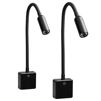 2x LED Steckdosenlampe dimmbar Steckerlampe 4W flexibel Leselampe Leuchte SEBSON - Bild 1 von 4