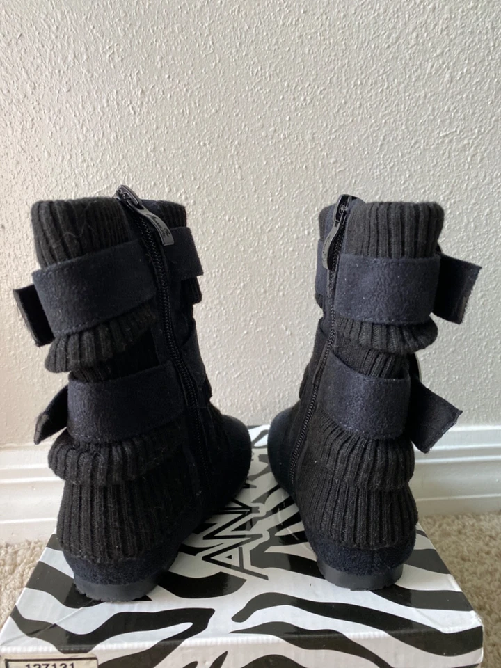 Anna 127131 NO60-2 Negro Gamuza Niños Botas Talla 4 Foto 4 de 4