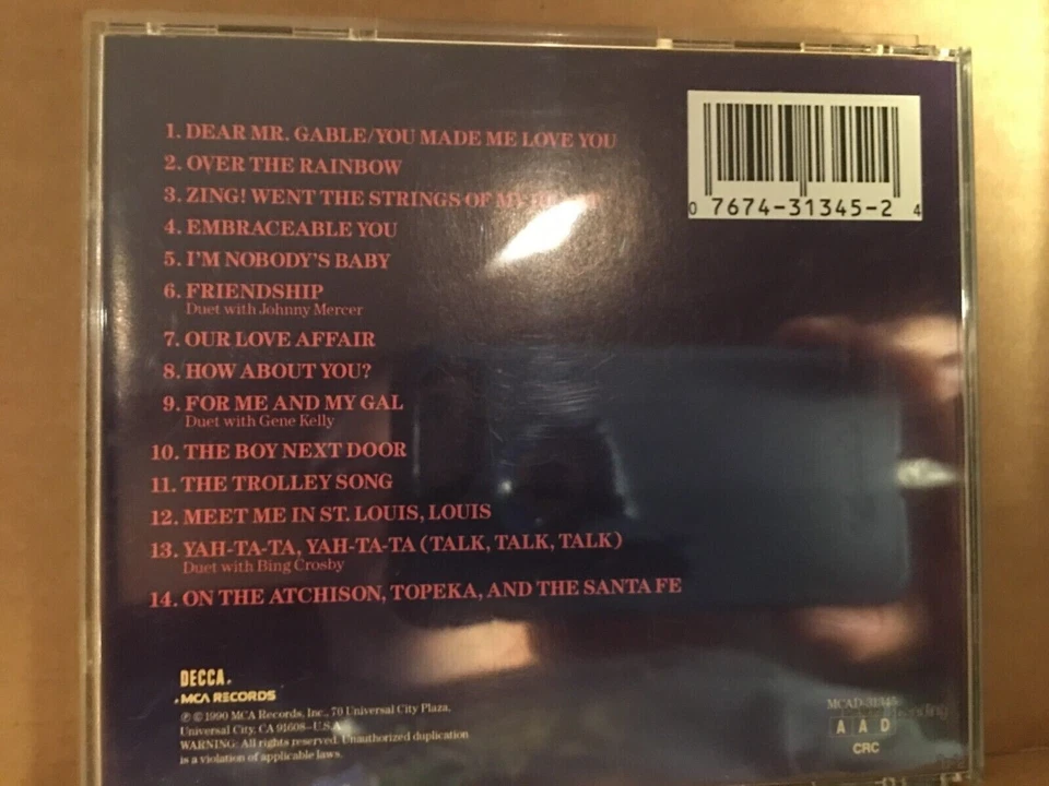 Judy Garland The Best of The Decca Years Volume One Hits CD 1990 Wizard of Oz Foto 2 de 2