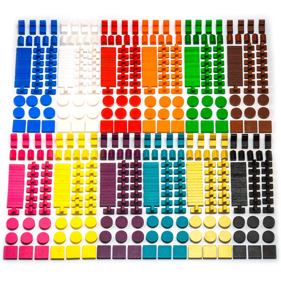 Figuras de madera piedras de juego figuras de juego repuesto adecuado para Los colonos de Catán