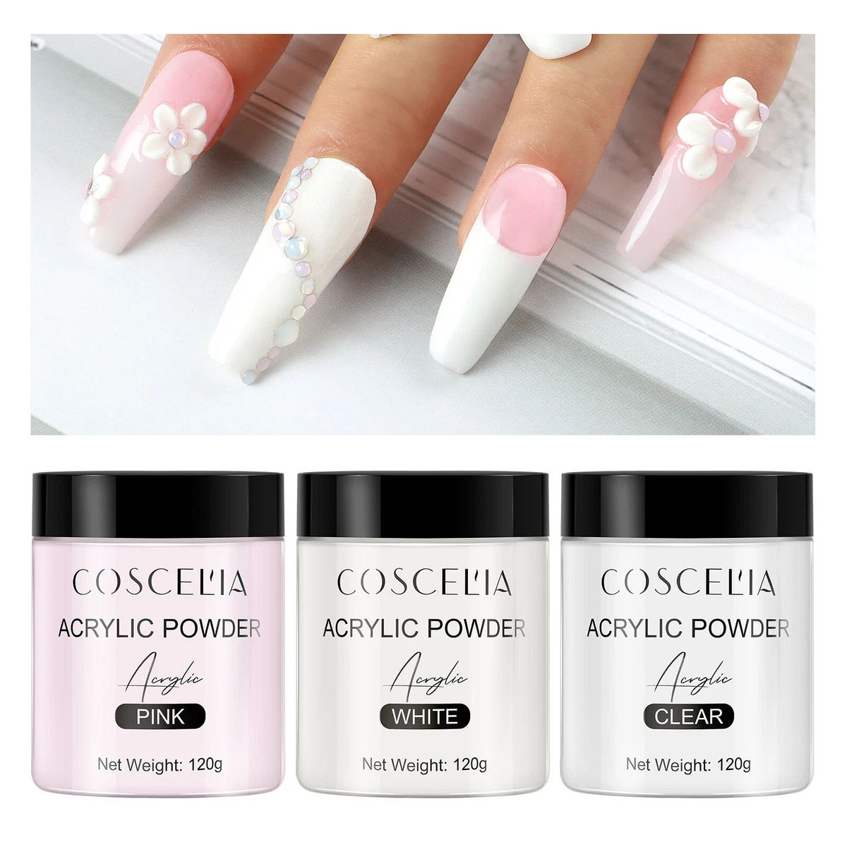 Professional Acrylic Nail Powder Acrylic Liquid With Manicure Tools For Nail Art