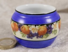 Unbranded small bowls pots with fruit design just over 1 inch tall ceramic