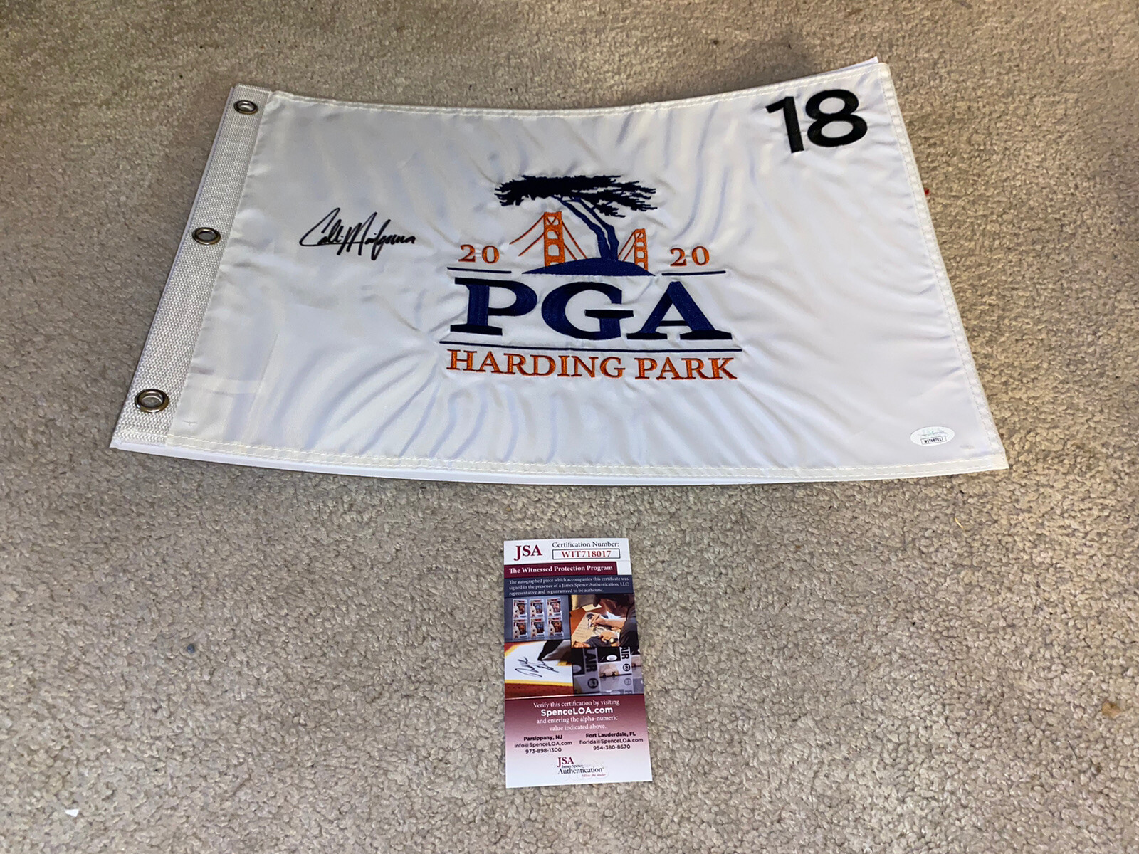 Golf Memorabilia Autographed Pin Flags