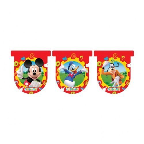 DISNEY MICKEY MOUSE CLUBHOUSE - 3 METROS ~ BANNER DE BUNTING - Imagen 1 de 2