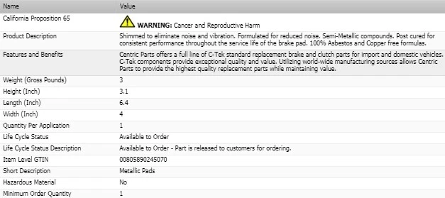 JUEGO PASTILLAS FRENO DELANTERAS SEMIMETÁLICAS IZQUIERDA Y DERECHA PARA 1980-1982 SUBARU GLF Foto 4 de 4
