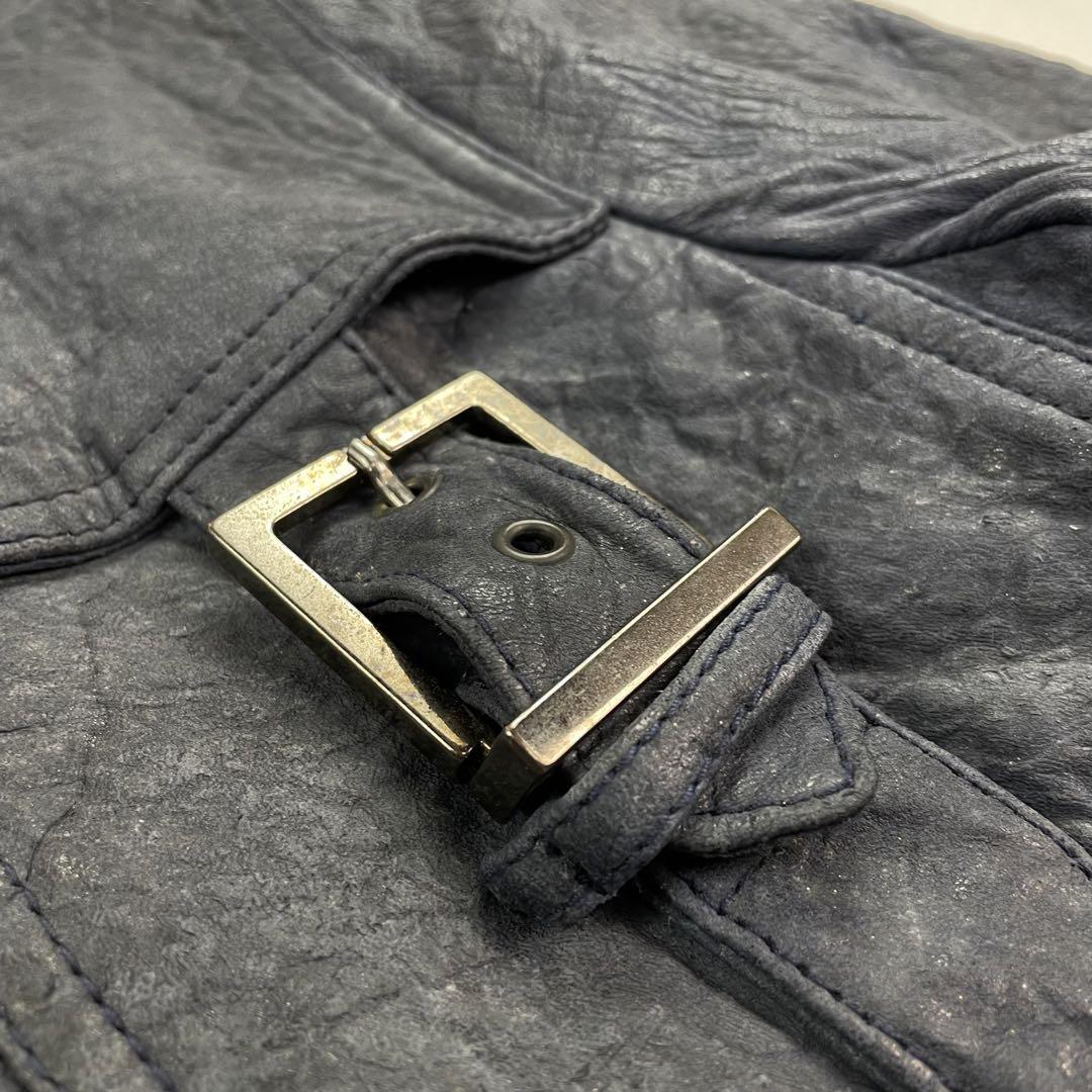 至高イタリア製】 VERSACE レザージャケット LAMPO最高級シボ革 至高イタリア製】 VERSACE レザージャケット LAMPO最高級シボ革