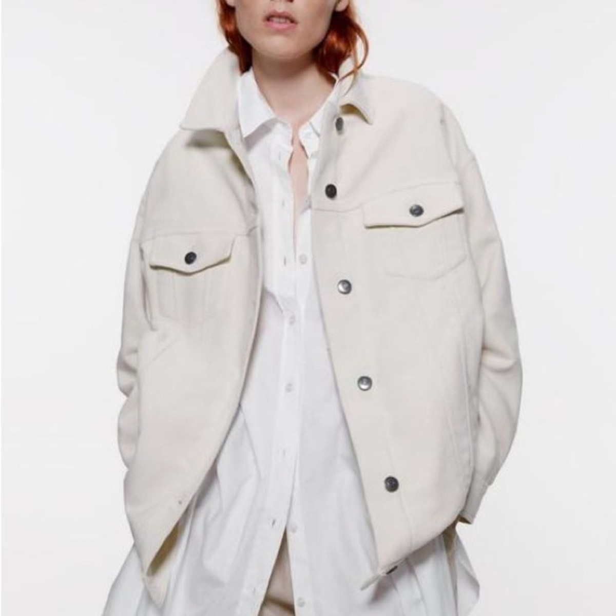 Fur Collar Trench Coat Zara White Winter Coat Zara Women's