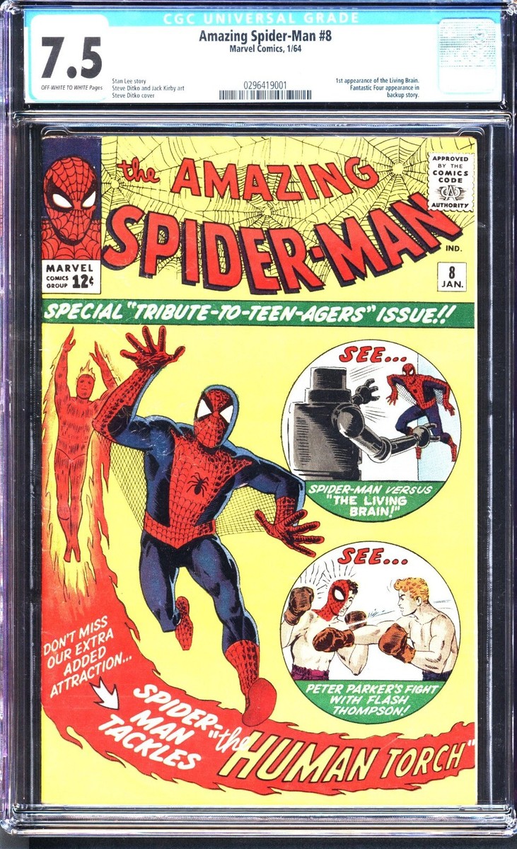 Amazing Spider-Man #8 (1964) CGC 7.5 -- O/w to white pages; 1st