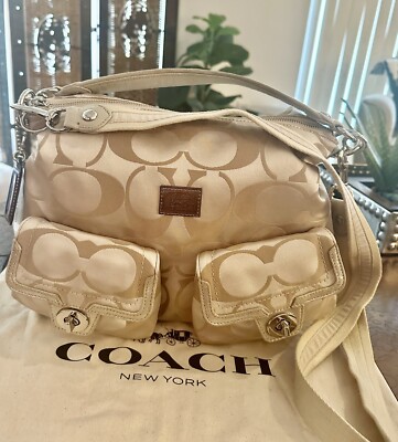 coach crossbody bag cream color