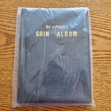 Álbum de almacenamiento de monedas de bolsillo ANCO 60 para soportes 2x2 10 páginas 7"x5"-NEGRO