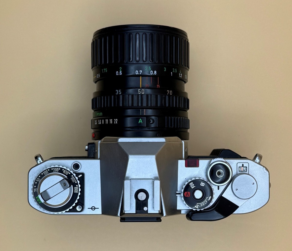 Canon AV-1 35mm Film SLR Camera w/ FD 35-70mm Lens – Tested