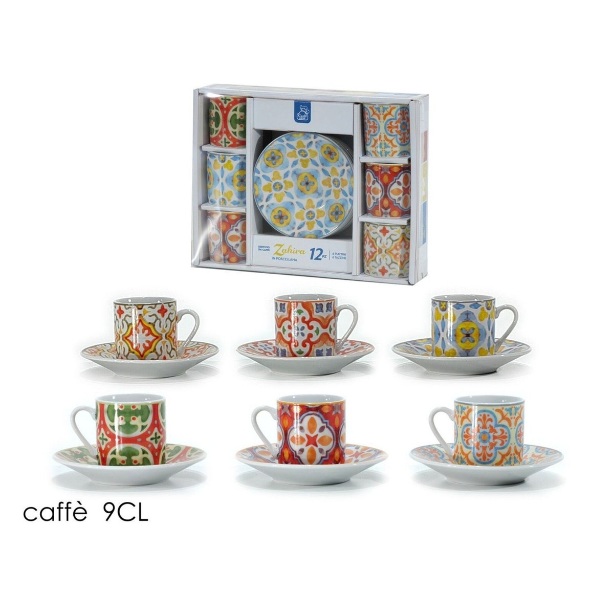 Set 6 Tazzine Caffè In Porcellana | Design Colorato | Microonde E Lavastoviglie - Foto 9