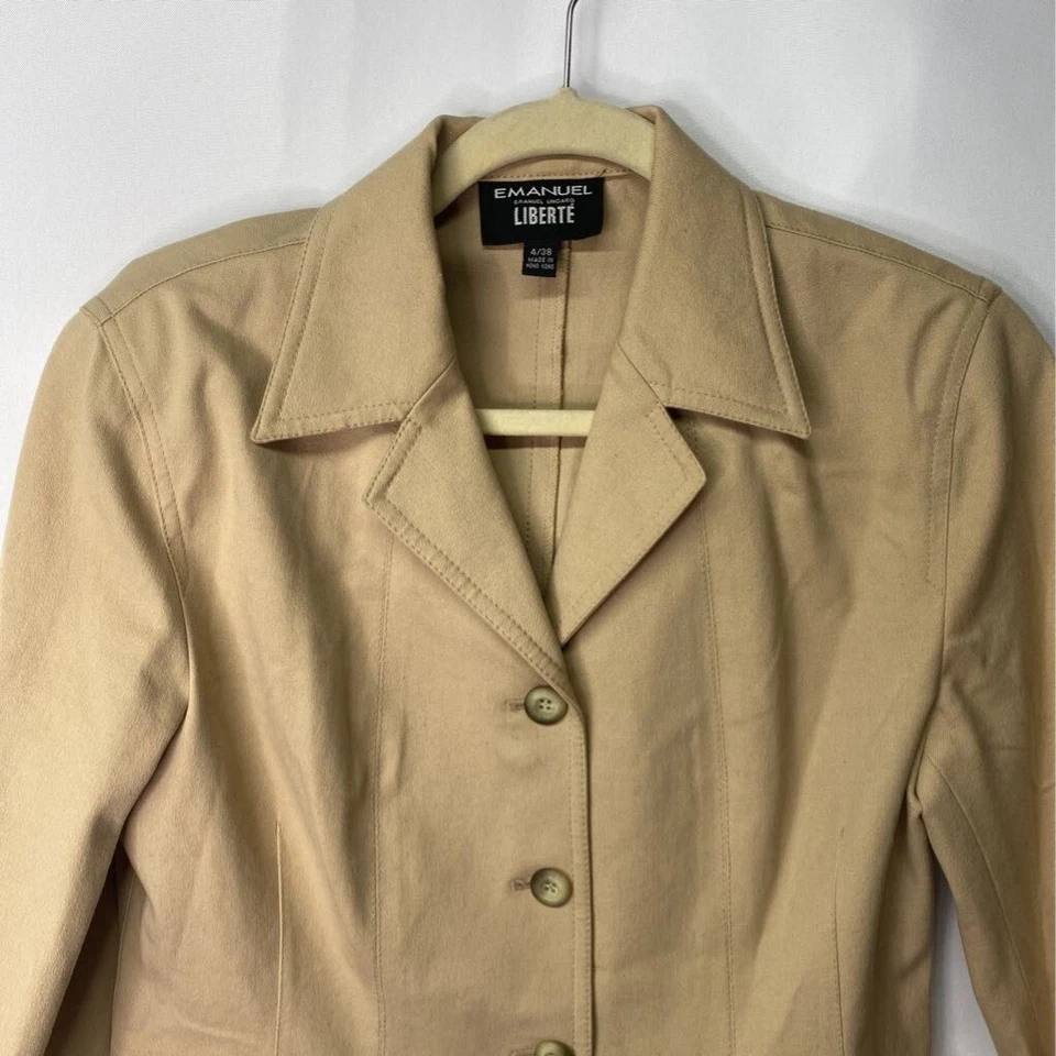 Chaqueta Blazer Mujer Emanuel Ungaro Liberte Beige Manga Larga Bolsillos 4/38 Foto 2 de 4