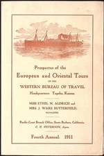1911 Western Bureau of Travel European Oriental Steamship Tours Prospectus