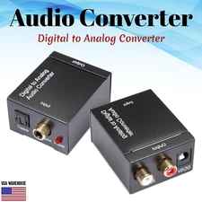 Optical TOSLink  to RCA Analog Audio Converter - Digital Adapter Media Streaming