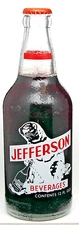 Jefferson; Jefferson Bottling Wks; Punxsutawney, PA. ; squat ACL soda pop bottle